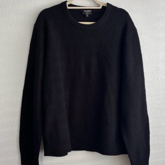 Todd Snyder Wool Crewneck Sweater Men’s Black Designer Medium Long Sleeve Top